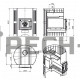 Дровяная печь для бани Везувий Скиф Стандарт 16 (ДТ-3) Б/В