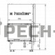 Каминная топка Hoxter ECKA 67/45/51Lh (чугунный дымосборник)