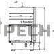 Каминная топка Hoxter ECKA 76/45/57Lh (стальной теплообменник)