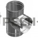 Тройник Везувий 90° (нержавейка, AISI 430/0,8мм)