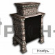 Изразцовая печь-камин КимрПечь Кострома двухъярусная пристенная с топкой Chazelles D70V