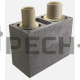 Двухходовой комплект керамического дымохода Schiedel UNI (⌀140 и 180 мм / 4 м) с вентиляционным каналом