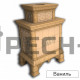 Изразцовая печь-камин КимрПечь Кострома двухъярусная центральная с топкой Chazelles D70V