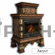 Изразцовая печь-камин КимрПечь Кострома двухъярусная центральная с топкой Contura i6