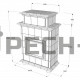 Изразцовая облицовка ArtKaden Ажур двухъярусная пристенная