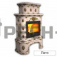 Изразцовая печь-камин КимрПечь Прованс с дровником двухъярусная центральная с топкой Ладья 700