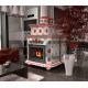Изразцовая печь-камин КимрПечь Прованс двухъярусная центральная с топкой Astov К7454