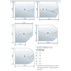 Подставка под камин ROMOTOP из стекла