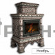 Изразцовая печь-камин КимрПечь Кострома двухъярусная пристенная с топкой Ладья 700