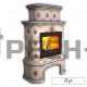 Изразцовая печь-камин КимрПечь Прованс с дровником двухъярусная пристенная с топкой Ладья 600
