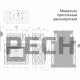 Изразцовая печь-камин КимрПечь Медальон двухъярусная пристенная с топкой Contura i6