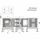 Изразцовая печь-камин КимрПечь Кострома пристенная с топкой Ладья 700