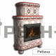 Изразцовая печь-камин КимрПечь Медальон двухъярусная пристенная с топкой Ладья 600
