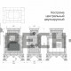 Изразцовая печь-камин КимрПечь Кострома декоративная двухъярусная центральная с очагом Dimplex Cassette 600