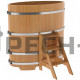 Купель овальная для бани и сауны Bentwood из лиственницы (ШхД=0,80х1,42 м)
