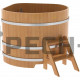 Купель угловая для бани и сауны Bentwood из лиственницы (ШхД=1,19х1,19 м)