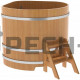 Купель угловая для бани и сауны Bentwood из лиственницы (ШхД=1,19х1,19 м)