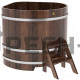 Купель угловая для бани и сауны Bentwood из лиственницы (ШхД=1,19х1,19 м)