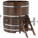 Купель угловая для бани и сауны Bentwood из лиственницы (ШхД=1,19х1,19 м)