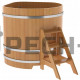 Купель угловая для бани и сауны Bentwood из лиственницы (ШхД=1,19х1,19 м)