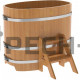 Купель овальная для бани и сауны Bentwood из лиственницы (ШхД=0,76х1,16 м)