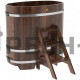 Купель овальная для бани и сауны Bentwood из лиственницы (ШхД=0,76х1,16 м)
