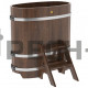Купель овальная для бани и сауны Bentwood из дуба (ШхД=0,59х1,06 м)