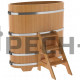 Купель овальная для бани и сауны Bentwood из лиственницы (ШхД=0,69х1,31 м)