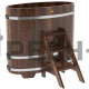 Купель овальная для бани и сауны Bentwood из лиственницы (ШхД=0,69х1,31 м)