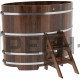 Купель овальная для бани и сауны Bentwood из лиственницы (ШхД=1,15х1,83 м)