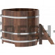 Купель угловая для бани и сауны Bentwood из лиственницы (ШхД=1,03х1,03 м)