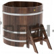 Купель угловая для бани и сауны Bentwood из лиственницы (ШхД=1,03х1,03 м)