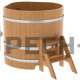 Купель угловая для бани и сауны Bentwood из лиственницы (ШхД=1,03х1,03 м)