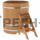 Купель угловая для бани и сауны Bentwood из лиственницы (ШхД=1,03х1,03 м)