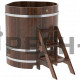 Купель угловая для бани и сауны Bentwood из лиственницы (ШхД=1,03х1,03 м)