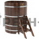 Купель угловая для бани и сауны Bentwood из лиственницы (ШхД=1,03х1,03 м)