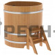 Купель угловая для бани и сауны Bentwood из лиственницы (ШхД=1,03х1,03 м)