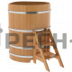 Купель угловая для бани и сауны Bentwood из лиственницы (ШхД=1,03х1,03 м)