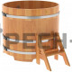 Купель круглая для бани и сауны Bentwood из сращенных ламелей лиственницы (d=1,17)