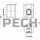 Дровяная печь для бани Термофор Кольчуга 14-18 (чугунная дверца)