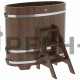 Купель овальная для бани и сауны Bentwood из дуба (ШхД=0,69х1,31 м)