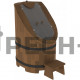Фитобочка со стеклом Bentwood "Сращенная" крашеная (орех)
