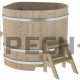 Купель угловая для бани и сауны Bentwood из кедра "Стандарт" (ШхД=1,19х1,19 м)