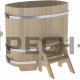 Купель овальная для бани и сауны Bentwood из кедра "Стандарт" (ШхД=0,76х1,16 м)