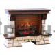 Каминокомплект RealFlame Stone New 26 AO с очагом 3D Silva Log 26 (со вставкой Brick)