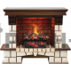 Каминокомплект RealFlame Stone New 26 AO (угловой) с очагом 3D Silva Log 26 (со вставкой Brick)