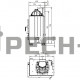 Каминная топка Hoxter ECKA 70/40/38L (чугунный дымосборник)