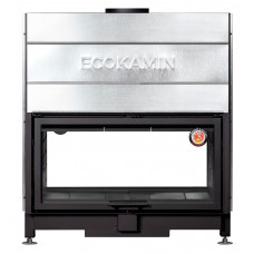 Каминная топка EcoKamin Вега 1000 TB туннельная черный шамот