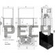 Каминная топка Kratki Oliwia/P/BS/G (угловое стекло справа, гильотина)