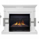 Каминокомплект RealFlame Marco с очагом 3D Cassette 630 (чёрная вставка) Белый (WT-P511) с дровами